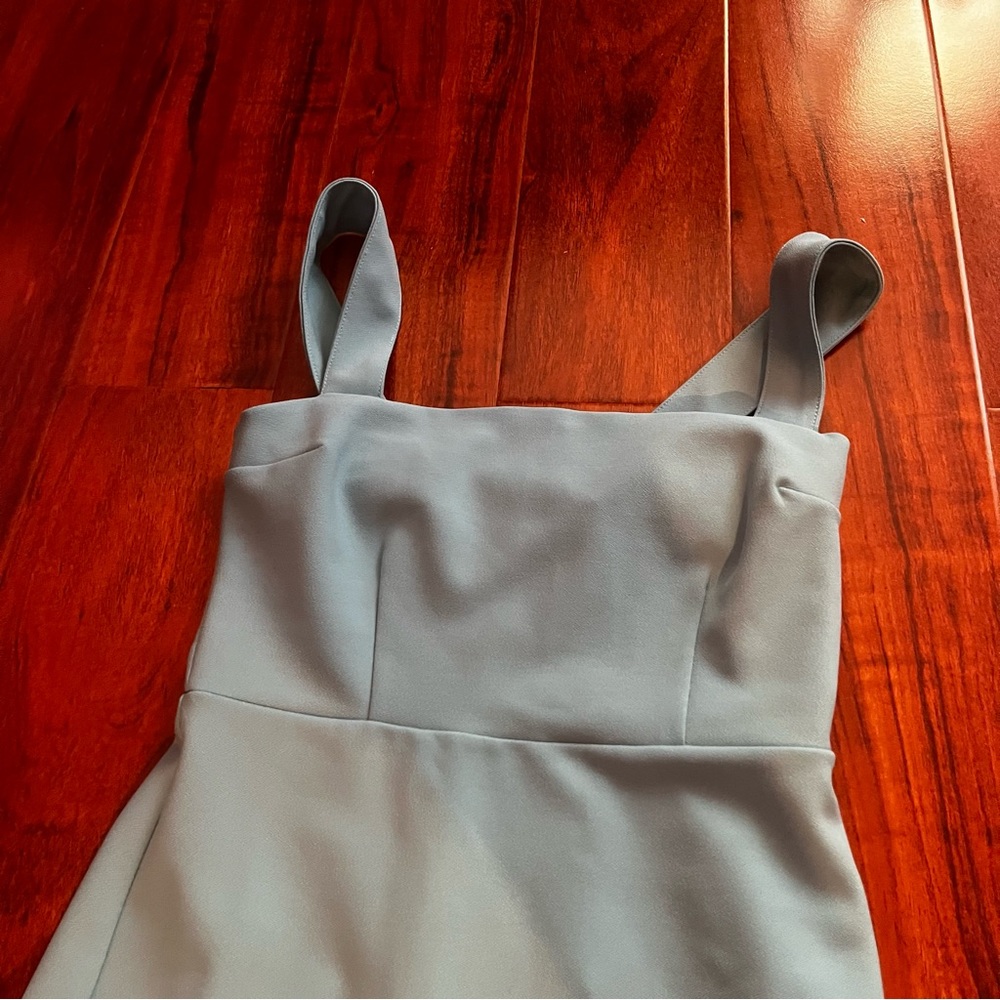 Abercrombie & Fitch Wide strap slim midi blue dress - Picture 6 of 9